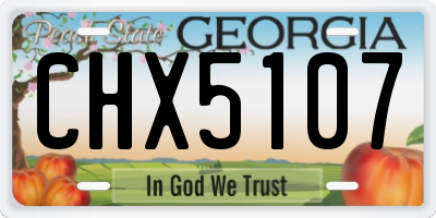 GA license plate CHX5107