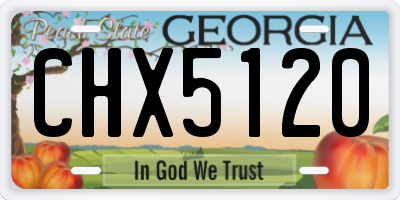 GA license plate CHX5120