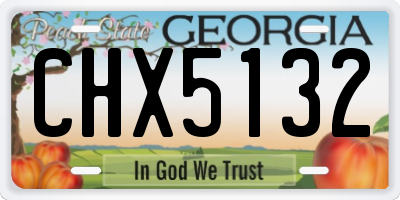 GA license plate CHX5132