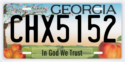 GA license plate CHX5152