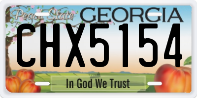 GA license plate CHX5154