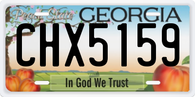 GA license plate CHX5159