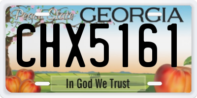 GA license plate CHX5161