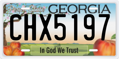 GA license plate CHX5197