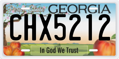 GA license plate CHX5212