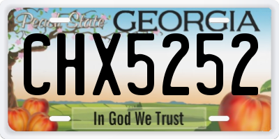GA license plate CHX5252