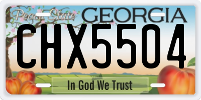 GA license plate CHX5504
