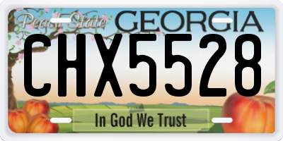 GA license plate CHX5528