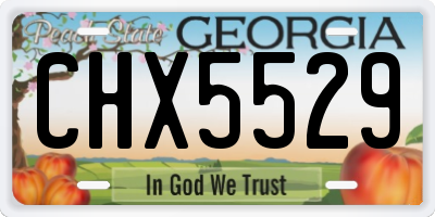 GA license plate CHX5529