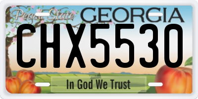 GA license plate CHX5530