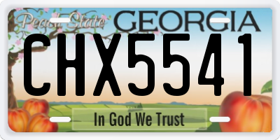 GA license plate CHX5541