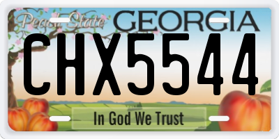 GA license plate CHX5544