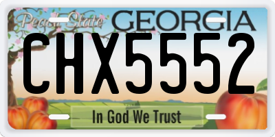 GA license plate CHX5552