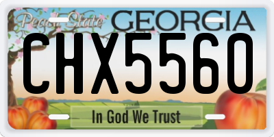 GA license plate CHX5560