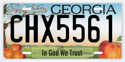 GA license plate CHX5561