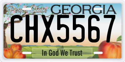 GA license plate CHX5567