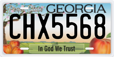 GA license plate CHX5568