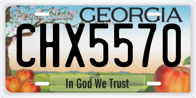 GA license plate CHX5570