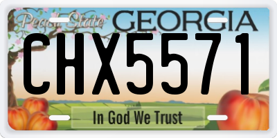 GA license plate CHX5571