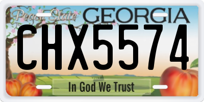 GA license plate CHX5574