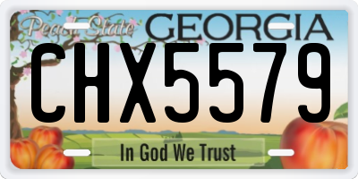 GA license plate CHX5579