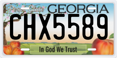 GA license plate CHX5589