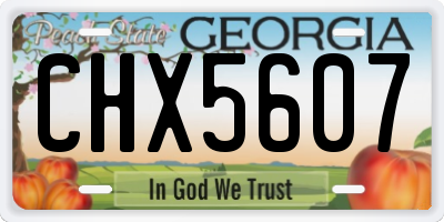 GA license plate CHX5607