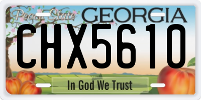 GA license plate CHX5610