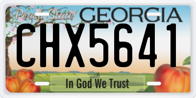 GA license plate CHX5641