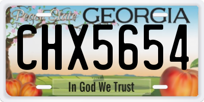 GA license plate CHX5654