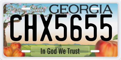 GA license plate CHX5655