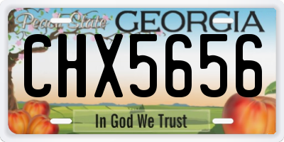 GA license plate CHX5656