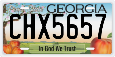 GA license plate CHX5657