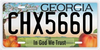 GA license plate CHX5660