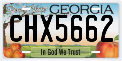 GA license plate CHX5662