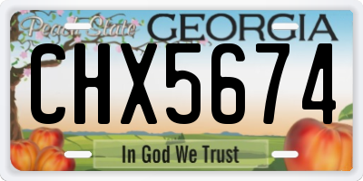 GA license plate CHX5674