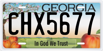 GA license plate CHX5677