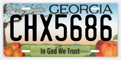 GA license plate CHX5686