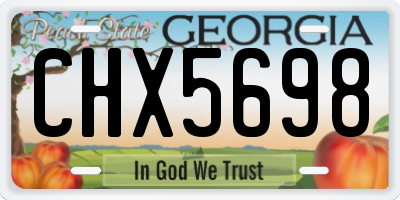 GA license plate CHX5698