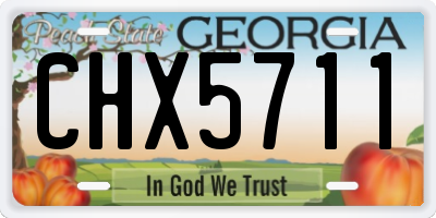 GA license plate CHX5711