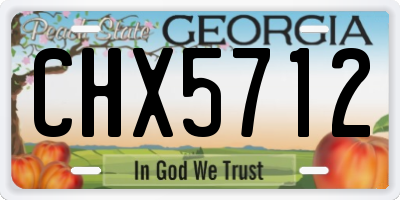 GA license plate CHX5712