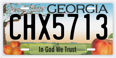 GA license plate CHX5713