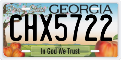 GA license plate CHX5722