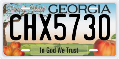 GA license plate CHX5730