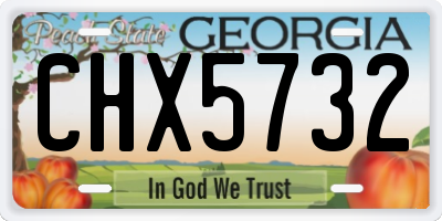 GA license plate CHX5732