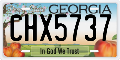 GA license plate CHX5737