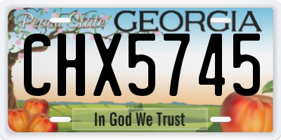 GA license plate CHX5745
