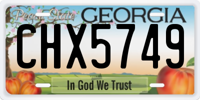 GA license plate CHX5749