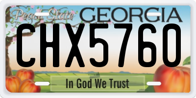 GA license plate CHX5760