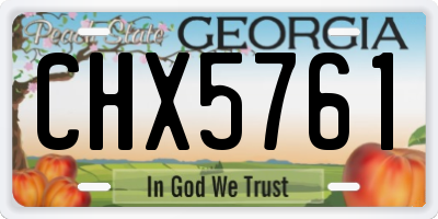 GA license plate CHX5761